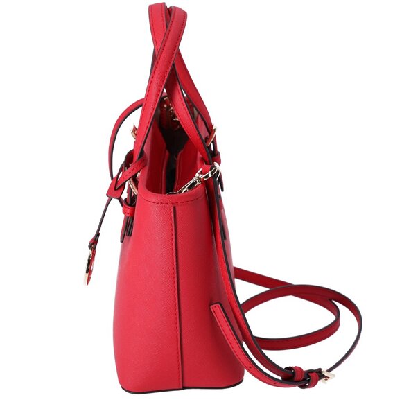 Michael Kors Jet Set Small XS Carryall Convertible Tote Crossbody Bright Red - Picture 5 of 8